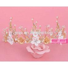 Décoration de cheveux accessoires pour dames fleur alliage métal tiare